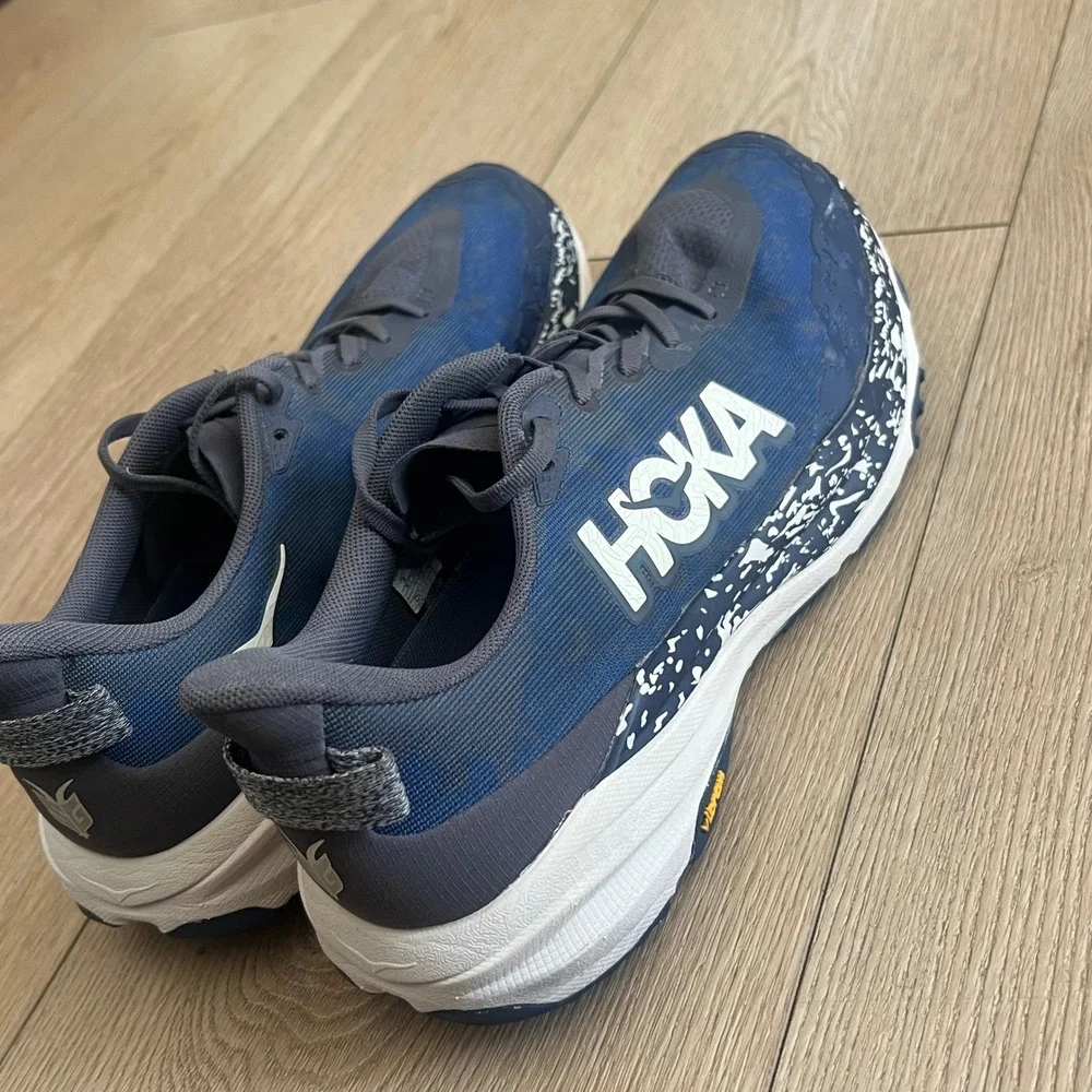 Hoka Speedgoat 5 Trail Running Shoes Blue White Speckled  Mens Size 12
